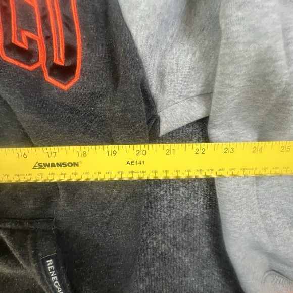 Renegade San Francisco Hoodie Gray Orange Pullover Sweatshirt Size‎ Small - Picture 7 of 13